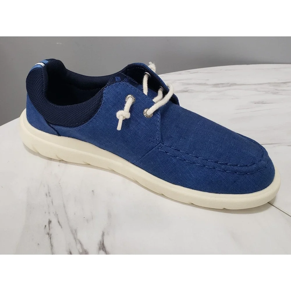 NEW 8.5 SLIP ON‎ Sperry Top Sider Boat Shoes Mens Eye Lace Up Blue STS24084